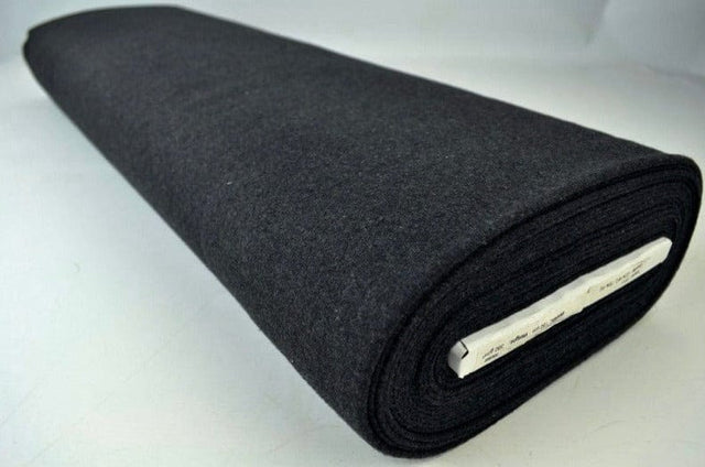 Antracite slidstærk og blød uld/polyester stof, metervare til erhverv (billede 2 af 4)