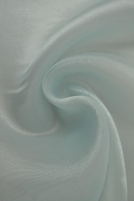 Lyseblå organza – transparent & skinnende, metervare til erhverv (billede 1 af 7)