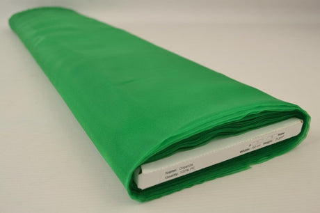 Grøn organza – transparent & skinnende, metervare til erhverv (billede 2 af 7)