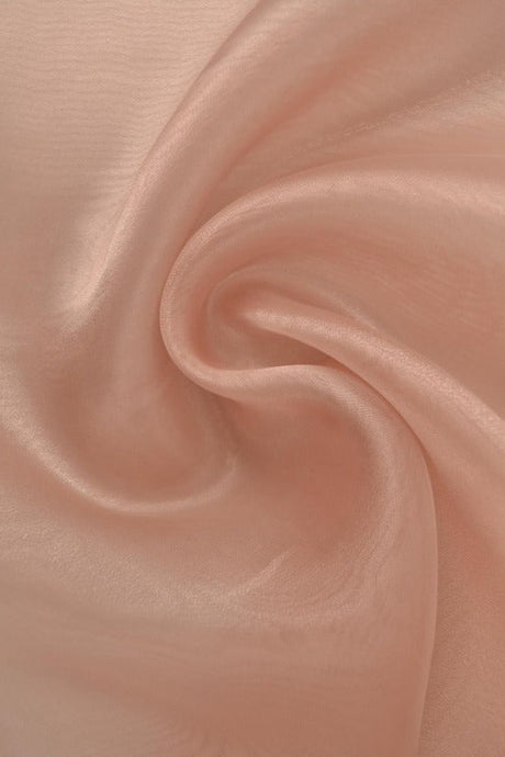 Vintage pink organza – transparent & skinnende, metervare til erhverv (billede 1 af 7)