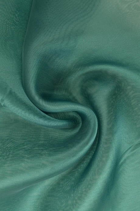 Smaragdgrøn organza – transparent & skinnende, metervare til erhverv (billede 1 af 7)