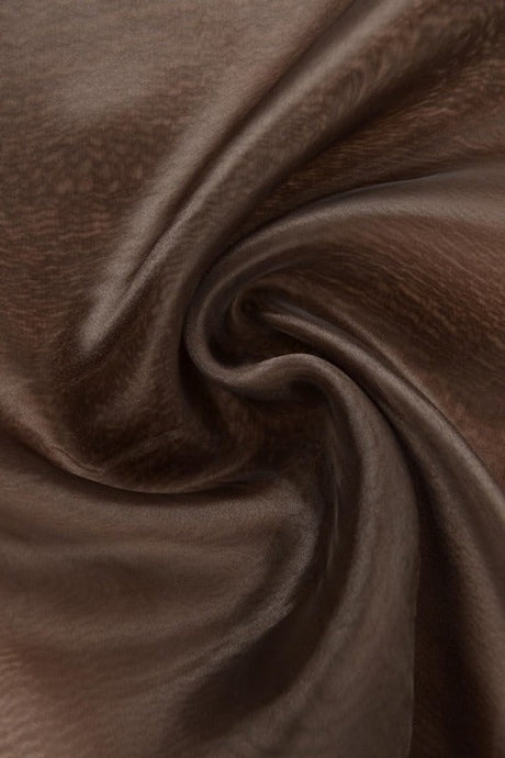 Brun organza – transparent & skinnende, metervare til erhverv (billede 1 af 7)