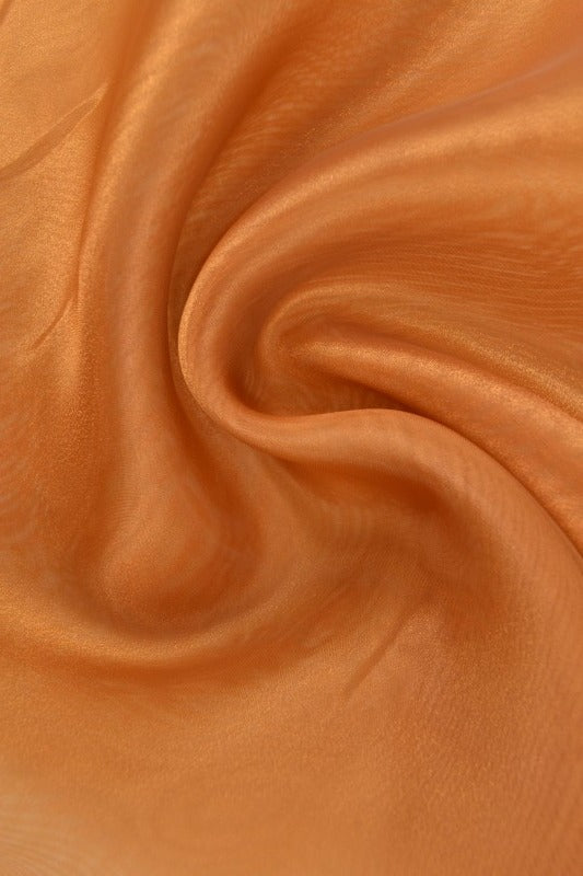 Sennepsgul organza – transparent & skinnende, metervare til erhverv (billede 1 af 7)