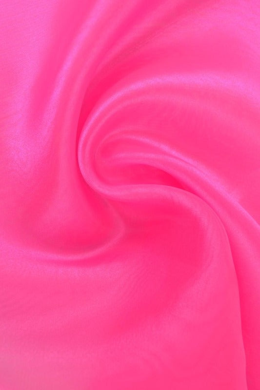 Fuchsia organza – transparent & skinnende, metervare til erhverv (billede 1 af 7)