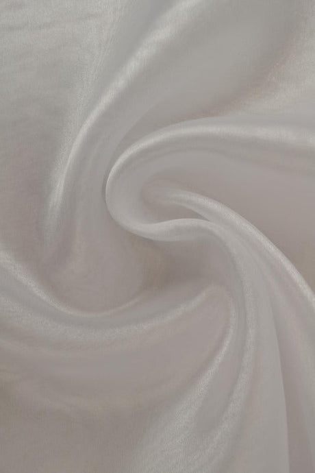 Hvid organza – transparent & skinnende, metervare til erhverv (billede 1 af 7)