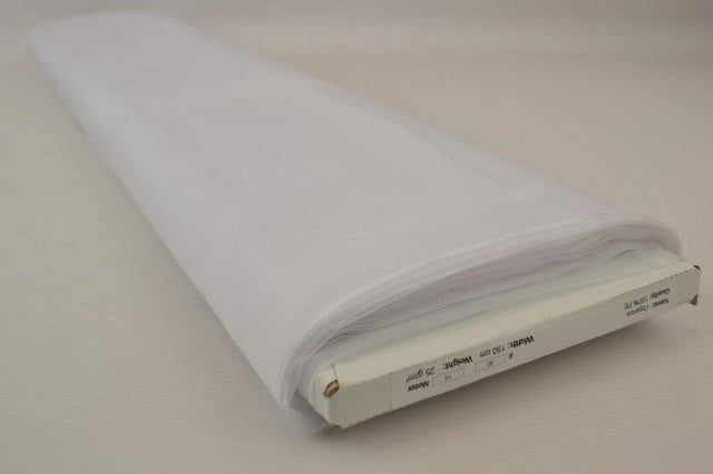 Hvid organza – transparent & skinnende, metervare til erhverv (billede 2 af 7)