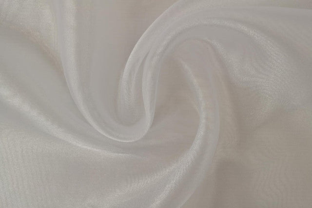 Hvid organza – transparent & skinnende, metervare til erhverv (billede 3 af 7)