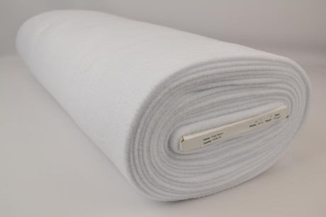Hvid polar fleece – anti-pilling, varm & let, metervare til erhverv (billede 2 af 7)
