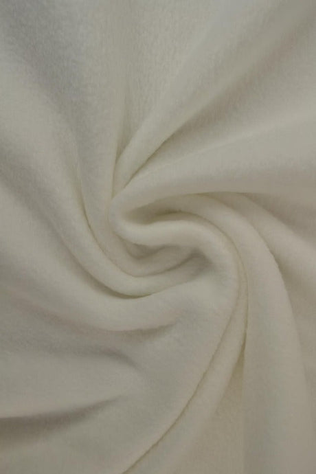 Råhvid polar fleece – anti-pilling, varm & let, metervare til erhverv (billede 1 af 7)