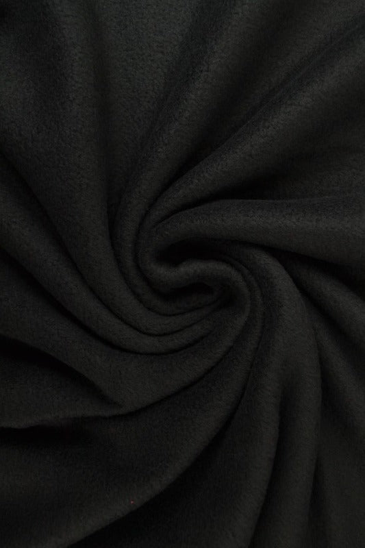 Sort polar fleece – anti-pilling, varm & let, metervare til erhverv (billede 1 af 7)