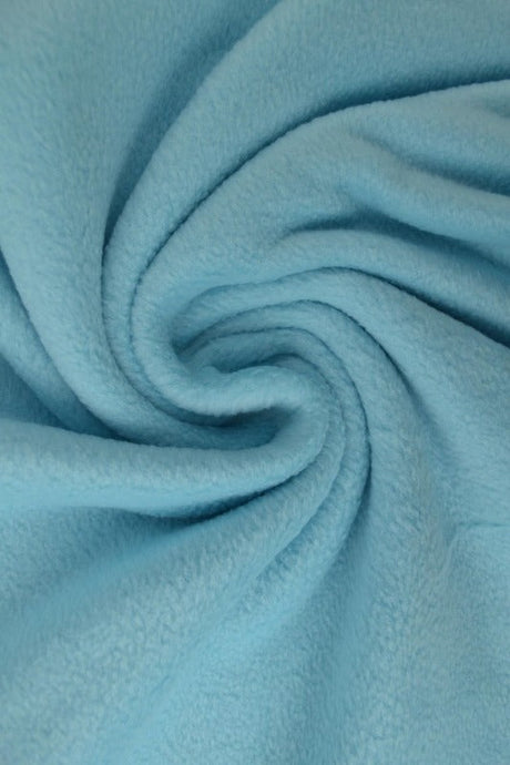 Aqua blå polar fleece – anti-pilling, varm & let, metervare til erhverv (billede 1 af 7)