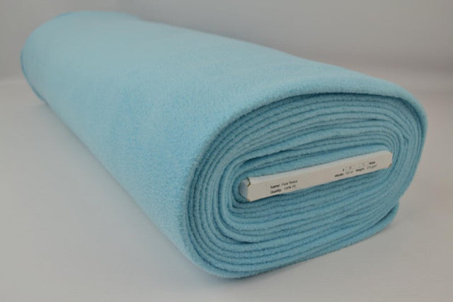 Aqua blå polar fleece – anti-pilling, varm & let, metervare til erhverv (billede 2 af 7)