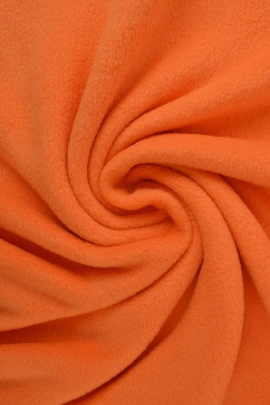 Orange polar fleece – anti-pilling, varm & let, metervare til erhverv (billede 1 af 7)
