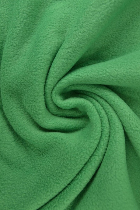 Grøn polar fleece – anti-pilling, varm & let, metervare til erhverv (billede 1 af 7)