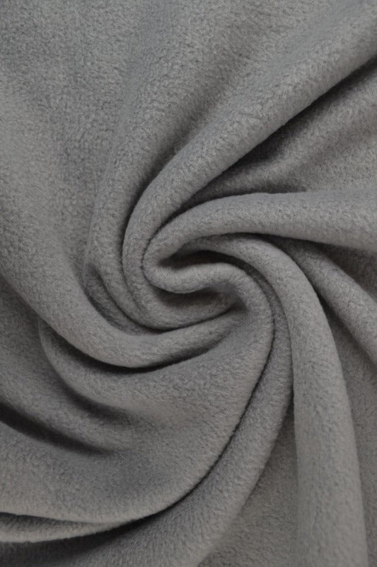 Mørkegrå polar fleece – anti-pilling, varm & let, metervare til erhverv (billede 1 af 7)