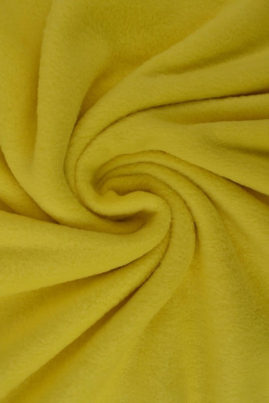 Lys gul polar fleece – anti-pilling, varm & let, metervare til erhverv (billede 1 af 7)