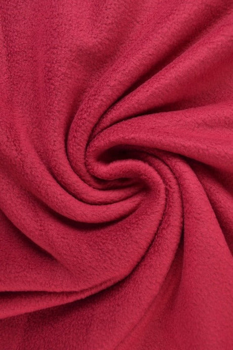 Vinrød polar fleece – anti-pilling, varm & let, metervare til erhverv (billede 1 af 7)