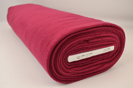 Vinrød polar fleece – anti-pilling, varm & let, metervare til erhverv (billede 2 af 7)