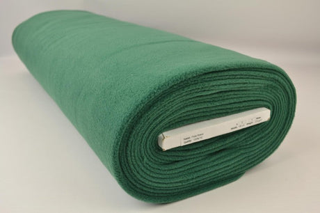 Mørk grøn polar fleece – anti-pilling, varm & let, metervare til erhverv (billede 2 af 7)
