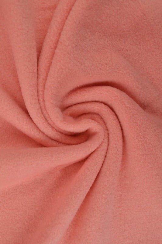 Laksefarvet pink polar fleece – anti-pilling, varm & let, metervare til erhverv (billede 1 af 7)