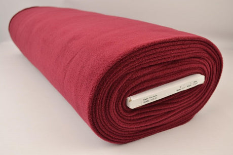 Bordeaux polar fleece – anti-pilling, varm & let, metervare til erhverv (billede 2 af 7)