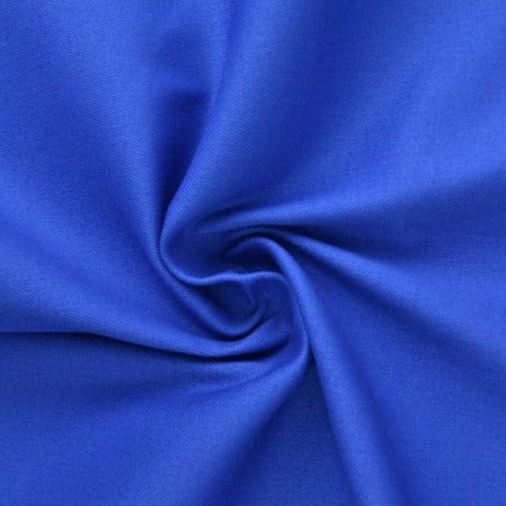 Blå bomuldstwill med stræk – diagonal twill & formfast komfort, metervare til erhverv (billede 1 af 7)