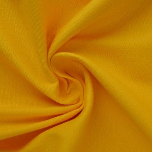 Gul bomuldstwill med stræk – diagonal twill & formfast komfort, metervare til erhverv (billede 1 af 7)