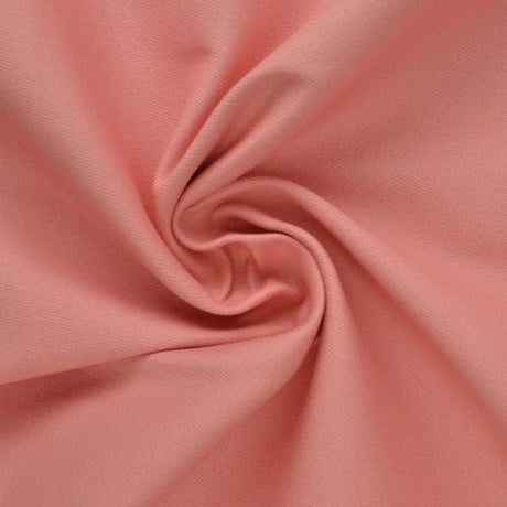 Laksefarvet bomuldstwill med stræk – diagonal twill & formfast komfort, metervare til erhverv (billede 1 af 7)