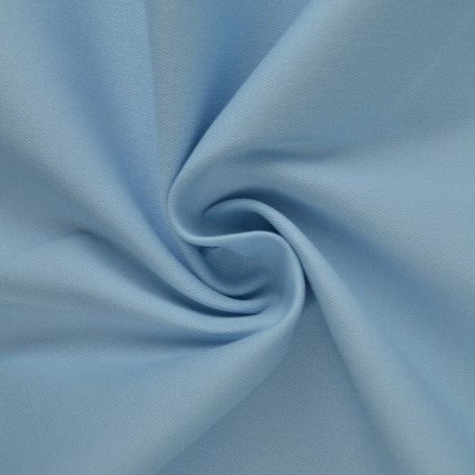 Lyseblå bomuldstwill med stræk – diagonal twill & formfast komfort, metervare til erhverv (billede 1 af 7)