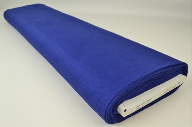 Mørkeblå bomuldstwill med stræk – diagonal twill & formfast komfort, metervare til erhverv (billede 2 af 7)