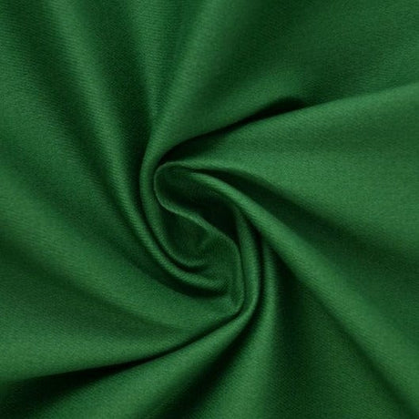 Mørkegrøn bomuldstwill med stræk – diagonal twill & formfast komfort, metervare til erhverv (billede 1 af 7)