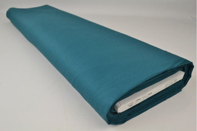 Mørk petrol bomuldstwill med stræk – diagonal twill & formfast komfort, metervare til erhverv (billede 2 af 7)