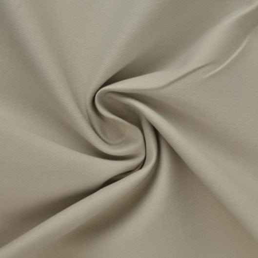 Sølvgrå bomuldstwill med stræk – diagonal twill & formfast komfort, metervare til erhverv (billede 1 af 7)