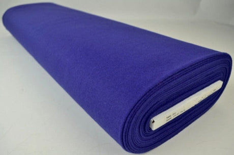 Blå slidstærk og blød uld/polyester stof, metervare til erhverv (billede 2 af 4)