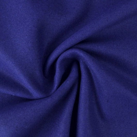 Blå slidstærk og blød uld/polyester stof, metervare til erhverv (billede 1 af 4)