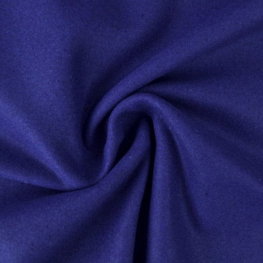 Blå slidstærk og blød uld/polyester stof, metervare til erhverv (billede 1 af 4)