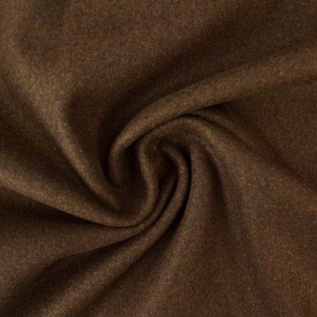 Brun slidstærk og blød uld/polyester stof, metervare til erhverv (billede 1 af 4)