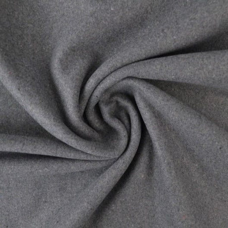 Grå slidstærk og blød uld/polyester stof, metervare til erhverv (billede 1 af 4)