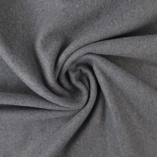 Grå slidstærk og blød uld/polyester stof, metervare til erhverv (billede 1 af 4)