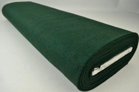 Mørkegrøn slidstærk og blød uld/polyester stof, metervare til erhverv (billede 2 af 4)