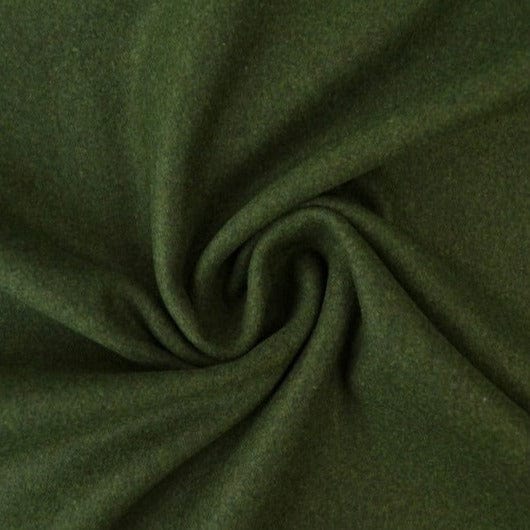 Mosgrøn slidstærk og blød uld/polyester stof, metervare til erhverv (billede 1 af 4)