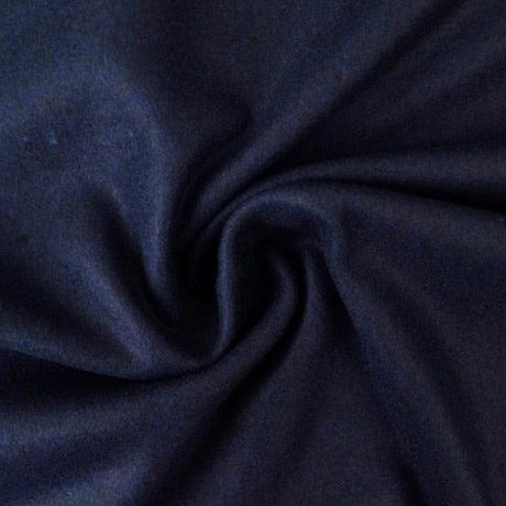 Navy slidstærk og blød uld/polyester stof, metervare til erhverv (billede 1 af 4)