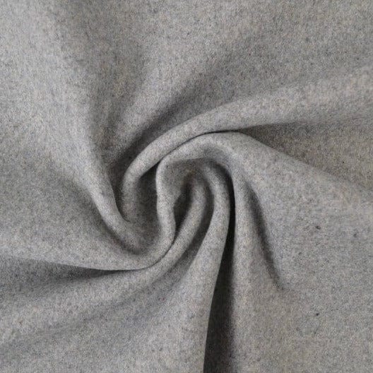 Sølvgrå slidstærk og blød uld/polyester stof, metervare til erhverv (billede 1 af 4)