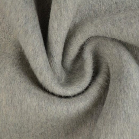 Lysegrå tung uldstof til frakker & jakker – 600 g/m² & tencel-blødhed, metervare til erhverv (billede 1 af 6)