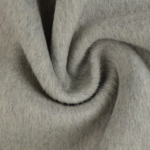 Lysegrå tung uldstof til frakker & jakker – 600 g/m² & tencel-blødhed, metervare til erhverv (billede 1 af 6)