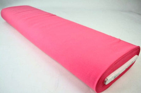 Neon pink french terry – blød bomuldsstrik med stræk, metervare til erhverv (billede 2 af 5)