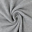Grå melange børstet sweatshirtstof – blød isoli med stræk, metervare til erhverv (billede 1 af 6)