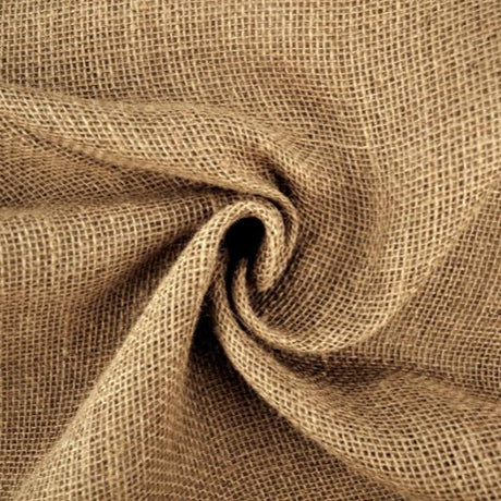 Kraftig naturlig hessian – rustik overflade & stift fald, metervare til erhverv (billede 1 af 4)