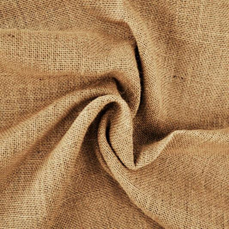 Natur blød hessian (jute) med rustikt look, metervare til erhverv (billede 1 af 4)
