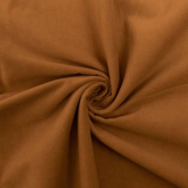 COGNAC BOMULDSVELOUR MED STRÆK – BLØD LUV